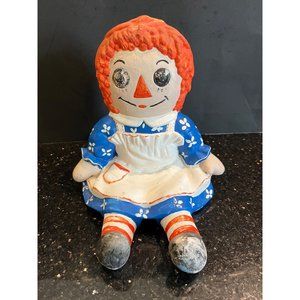 Vintage Ceramic Sitting Raggedy Ann 1974 The Bobbs Merrill Co.